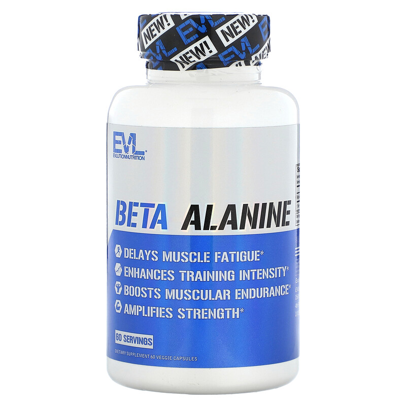 

EVLution Nutrition, Бета-аланин, 650 мг, 60 растительных капсул