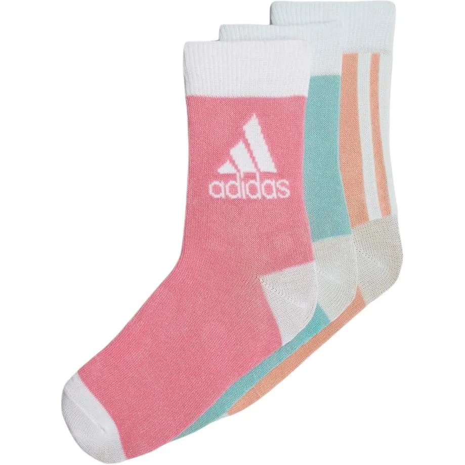 Детские носки Moderate Adidas, 3 Pack (Mint Green/Red Pink/Rose Red/White)
