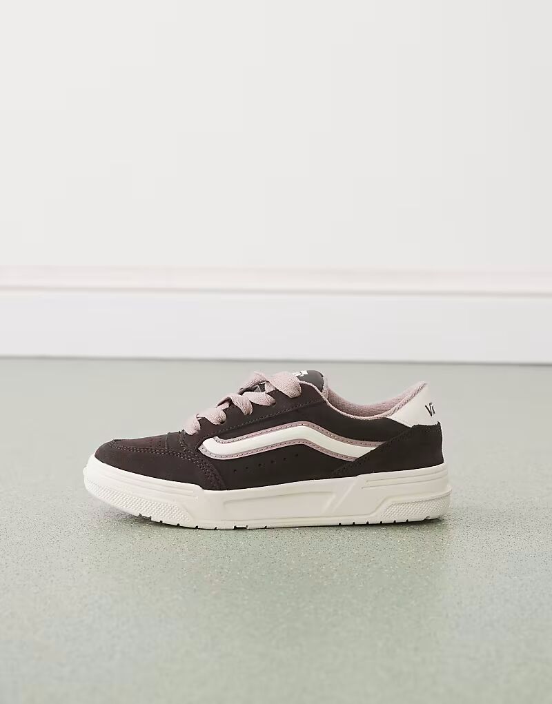 Массивные замшевые кеды Vans Hylane темно-коричневого цвета — фото 2