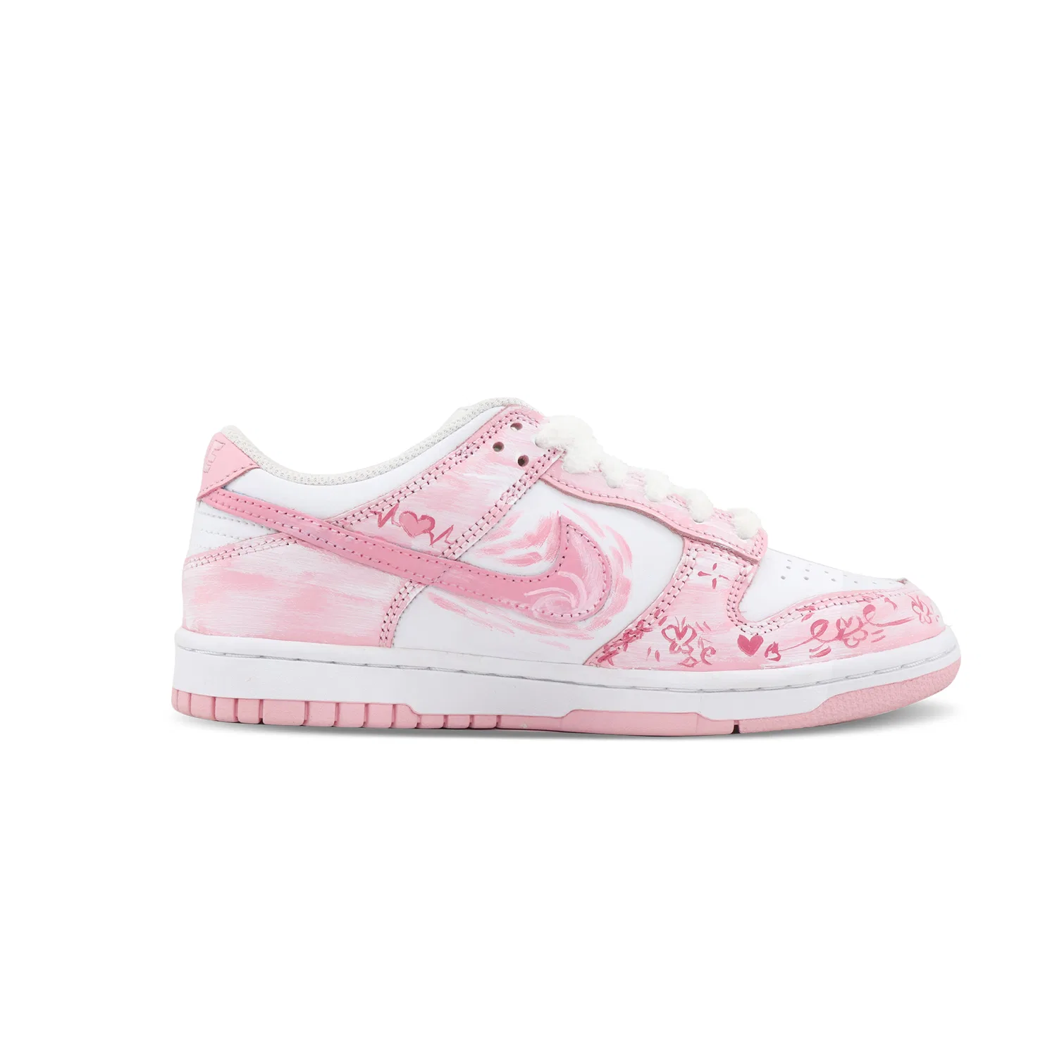 Кроссовки для скейтбординга Dunk Velvet Trail, Shopping Bag Cushioning Abrasion Resistant Low top, Pink Nike — фото 4