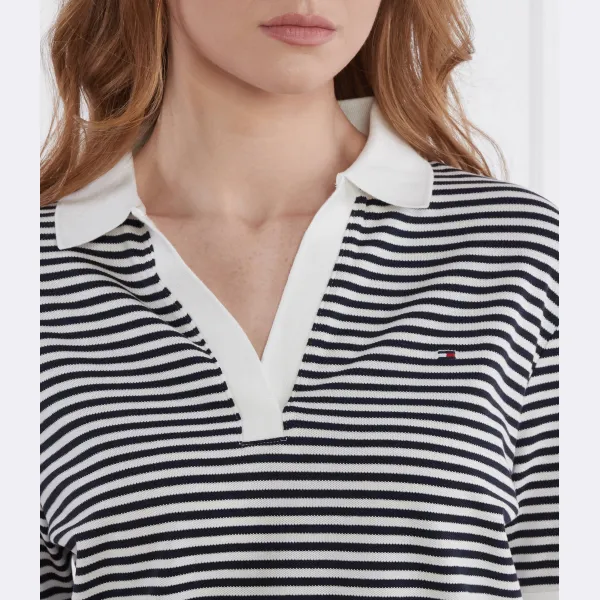 Рубашка-Поло свободного кроя из лиоцелла Tommy Hilfiger, синий — фото 4