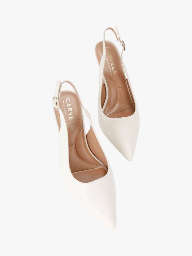 Corletta остроконечные лодочки на каблуке с ремешком Carvela, Natural Putty — фото 3