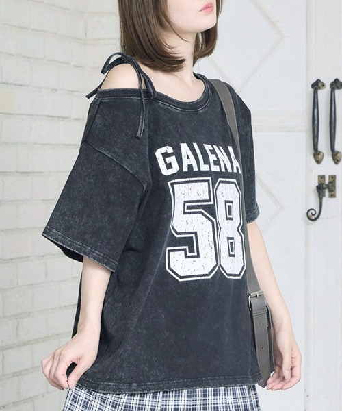 

Футболка с одним плечом, оверсайз Ems excite, угольно-серый