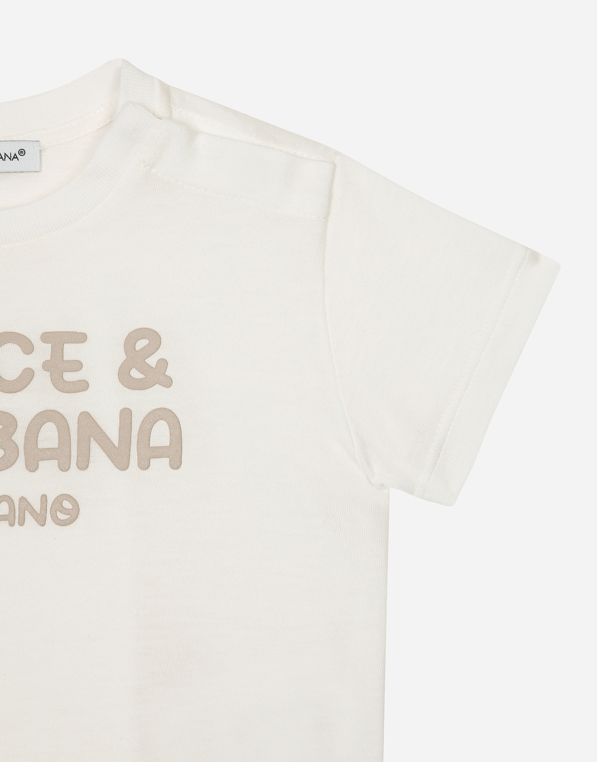 Футболка из джерси с логотипом Dolce&Gabbana, белый — фото 4