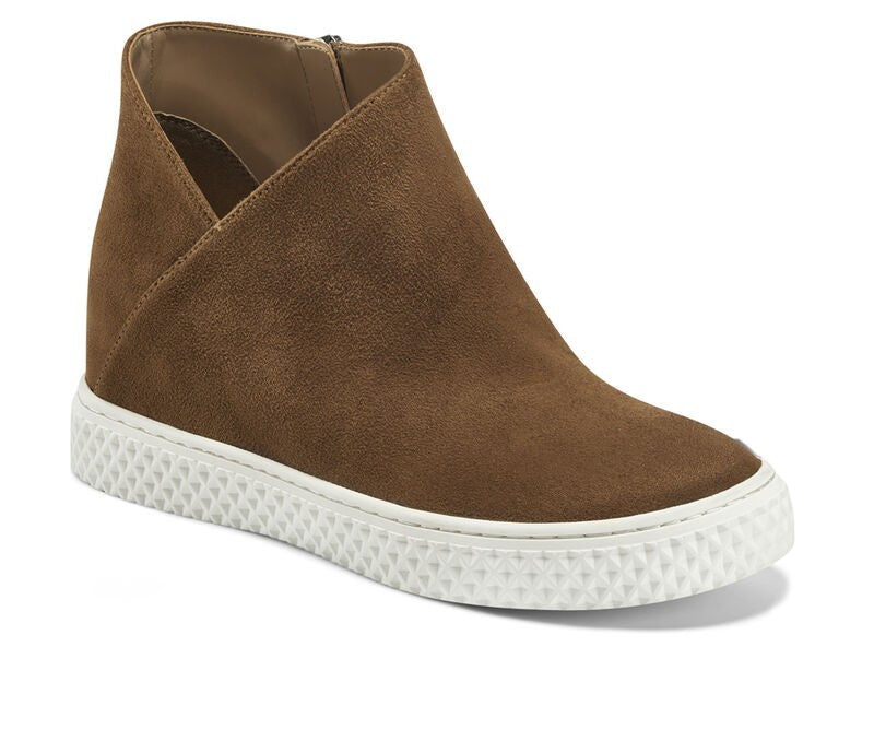 Aerosoles Zirah Ботинки женские коричневые с боковой молнией круглый носок короткие