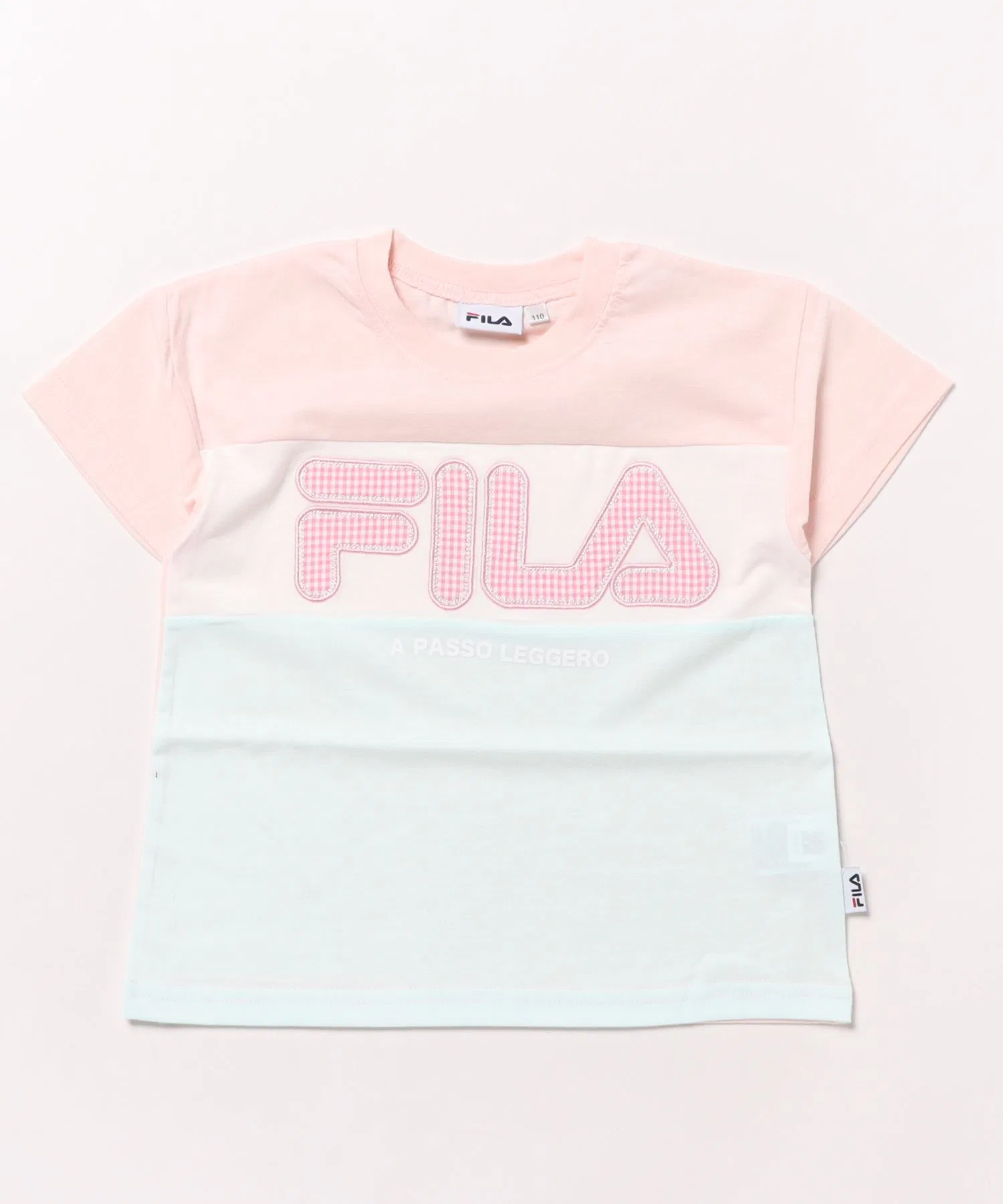 Детская футболка с логотипом FILA, розовая
