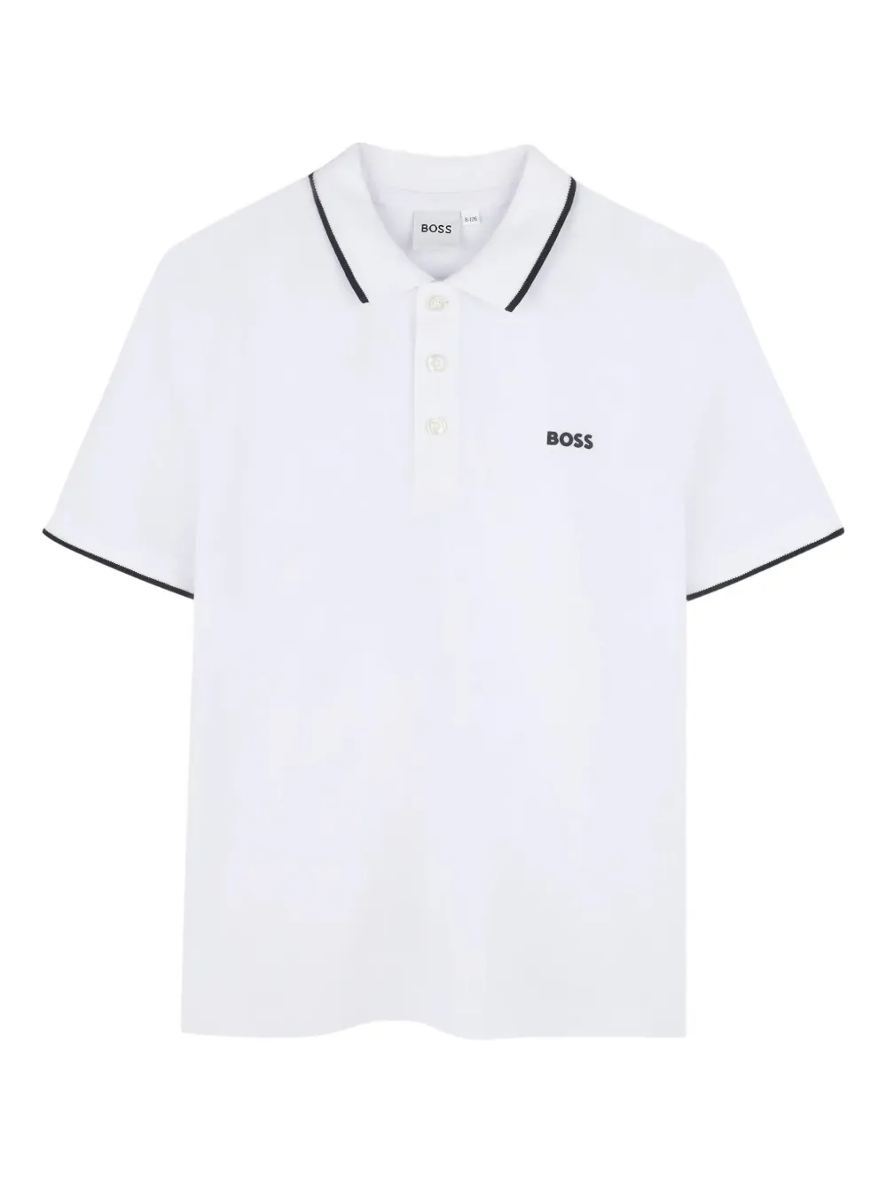 

Рубашка поло с логотипом BOSS Kidswear, белый