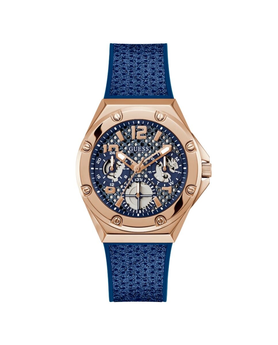 

Силиконовые женские часы Asteria GW0620L3 на синем ремешке Guess, синий