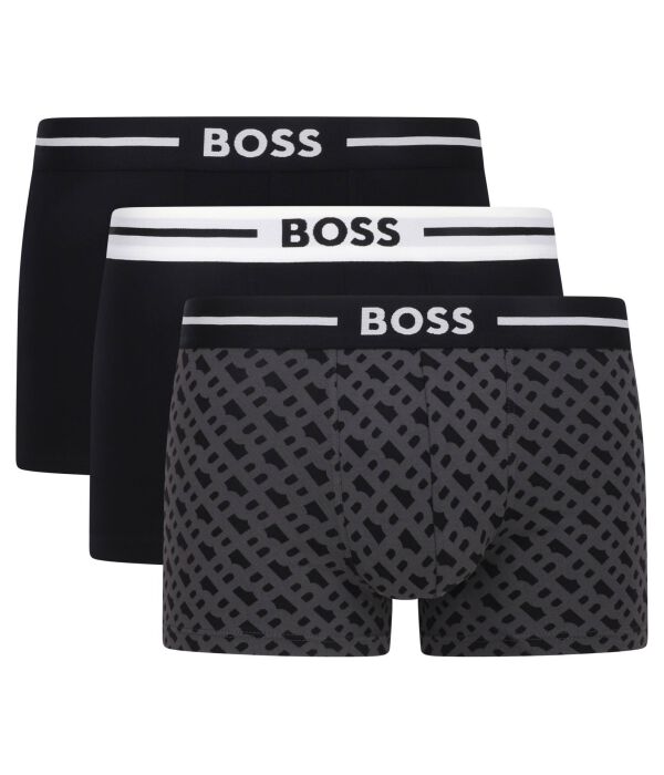 

Трусы 3 шт. смелый дизайн Boss, черный