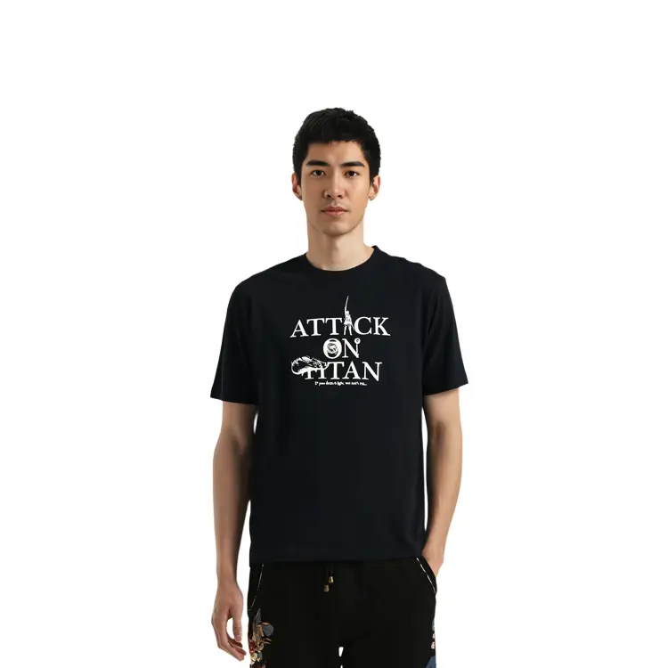 UNIQLO Мужская футболка, цвет Black — фото 4
