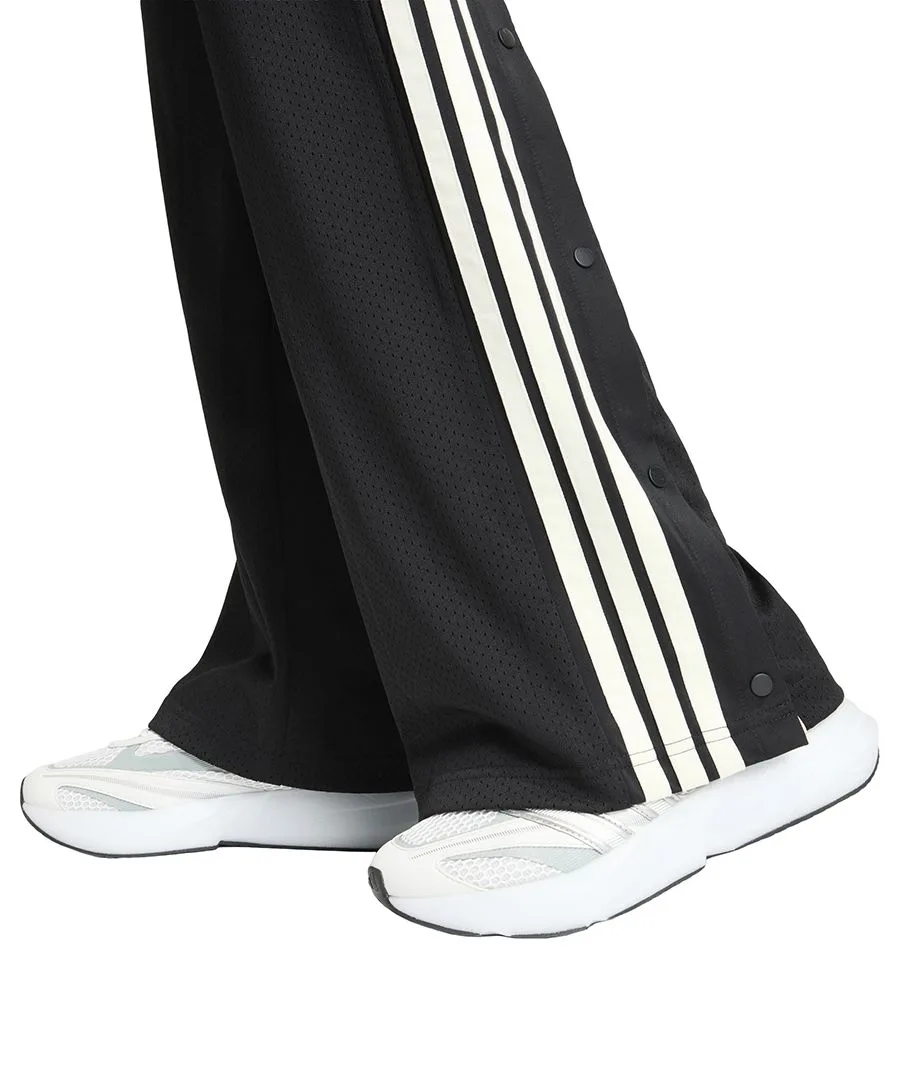 Женские спортивные брюки из сетчатой ткани для стадиона Adidas, черный/off белый/crystal linen — фото 4