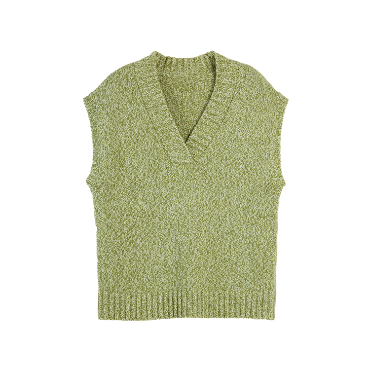 

ELLE Женская зеленая водолазка с V-образным вырезом