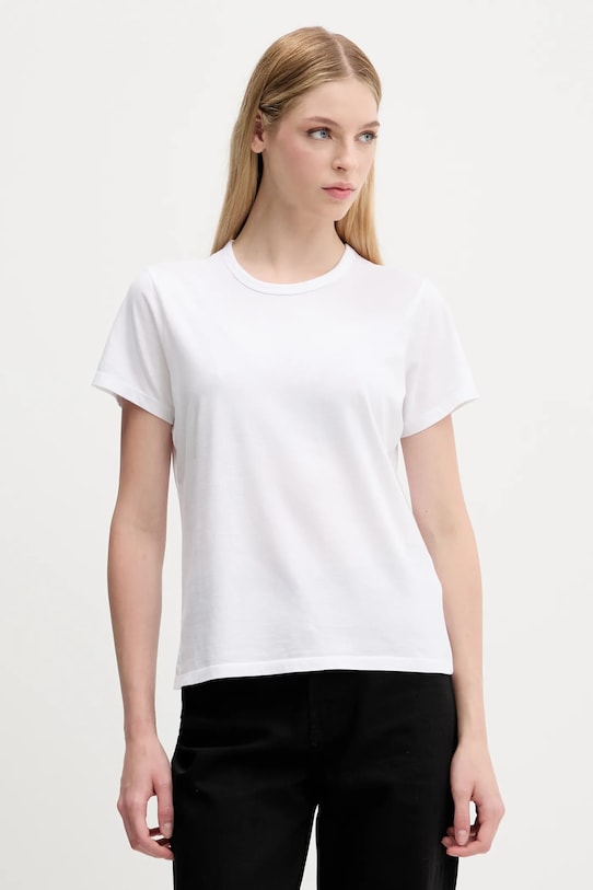 

Хлопковая футболка Abercrombie & Fitch, белый