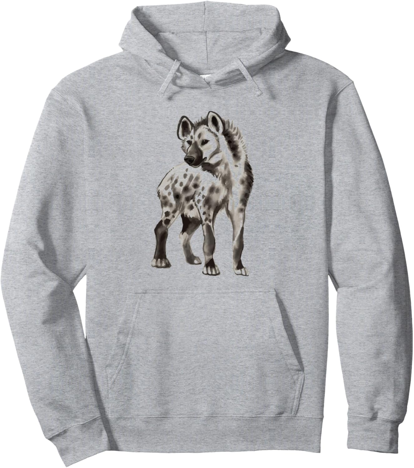 

Толстовка с изображением красивой дикой гиены Wild Hyena Safari Apparel, серый