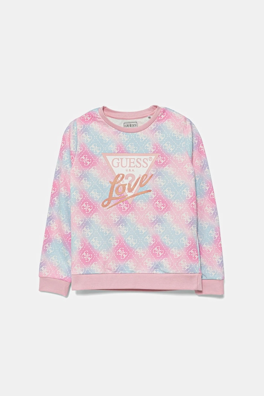 

Детская хлопковая толстовка Guess, розовый