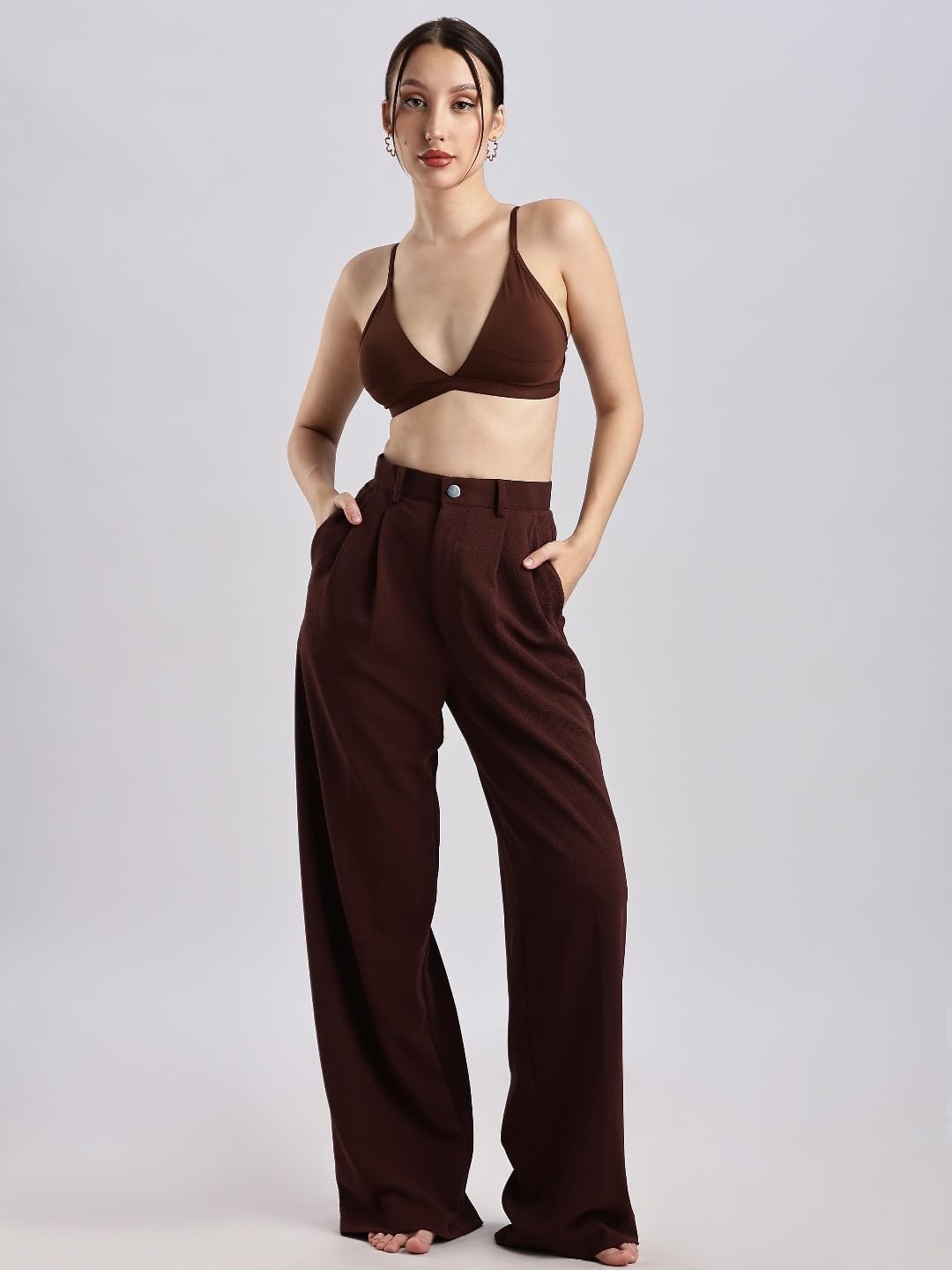 Женский бюстгальтер-бралетт Calvin Klein Form to Body с легкой подкладкой и треугольными чашечками, Umber — фото 2