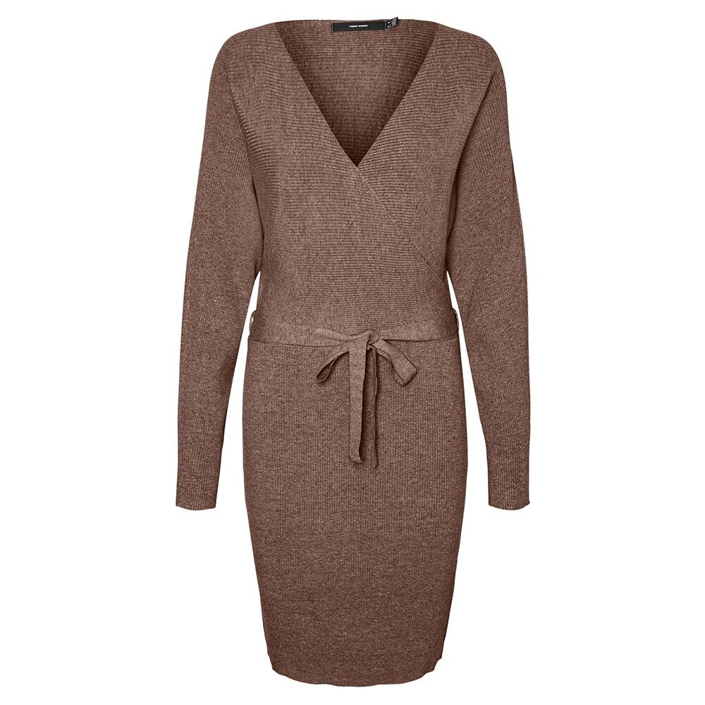 

Короткое платье Vero Moda Hollyrem Curve Long Sleeve, коричневый