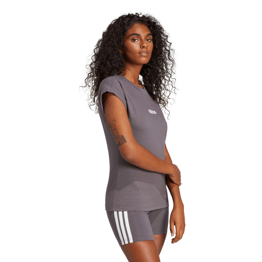 Женская футболка adidas Essentials Linear Cotton Tee — фото 4