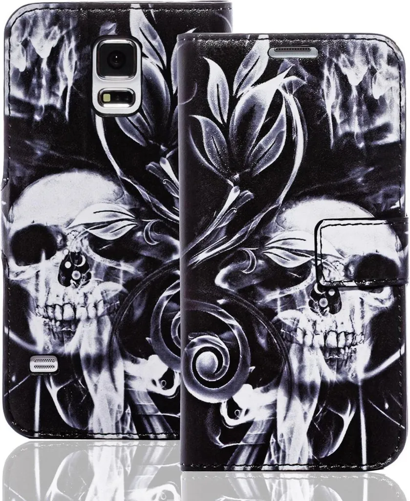

Чехол для Sony Xperia T3 Bookstyle Череп QBY-003 Numerva