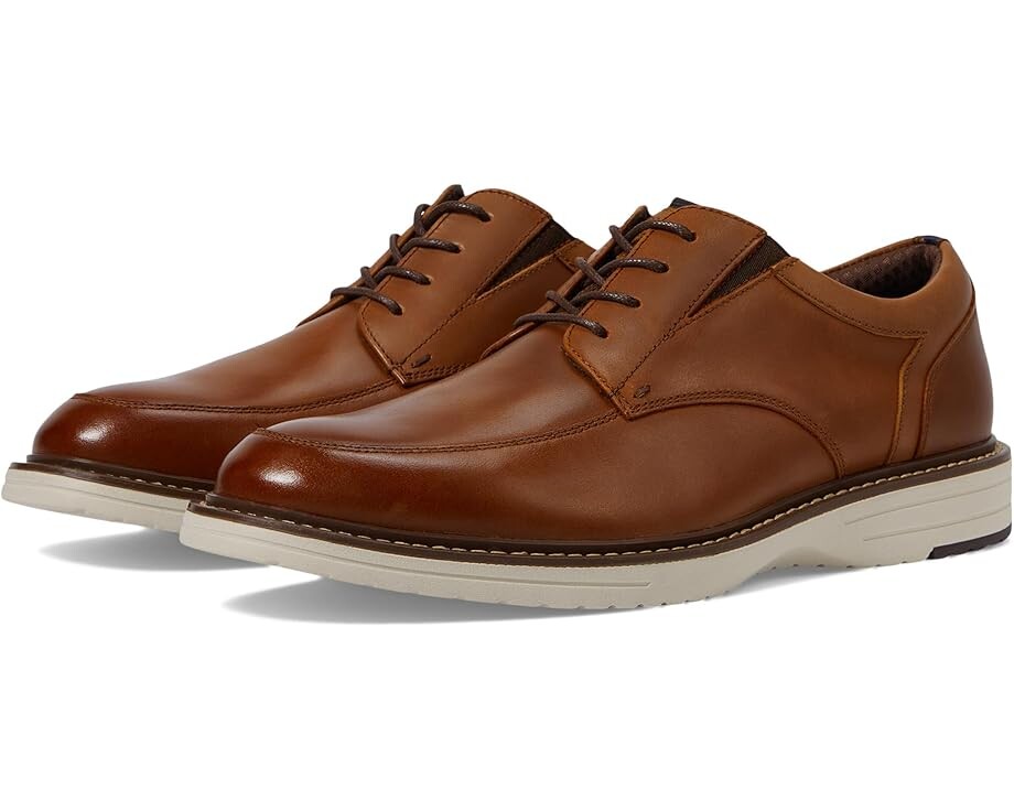 

Оксфорды Nunn Bush Griff Moccasin Toe Oxford Lightweight and Comfortable for All Occasions Leather Lace Up, цвет Cognac
