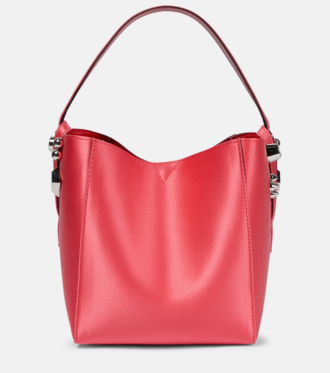 

Миниатюрная атласная сумка-ведро cabachic Christian Louboutin, розовый