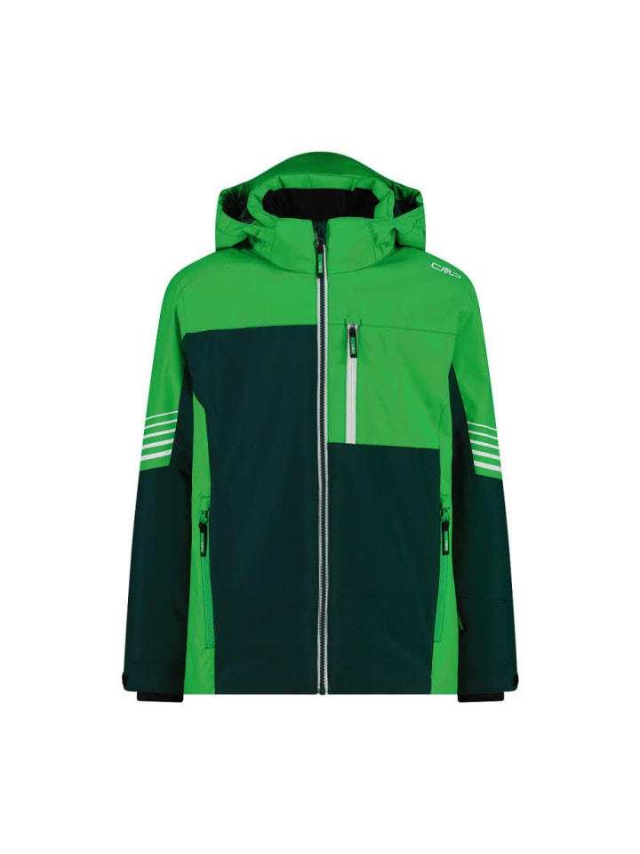 Детская горнолыжная куртка зеленого цвета cmp