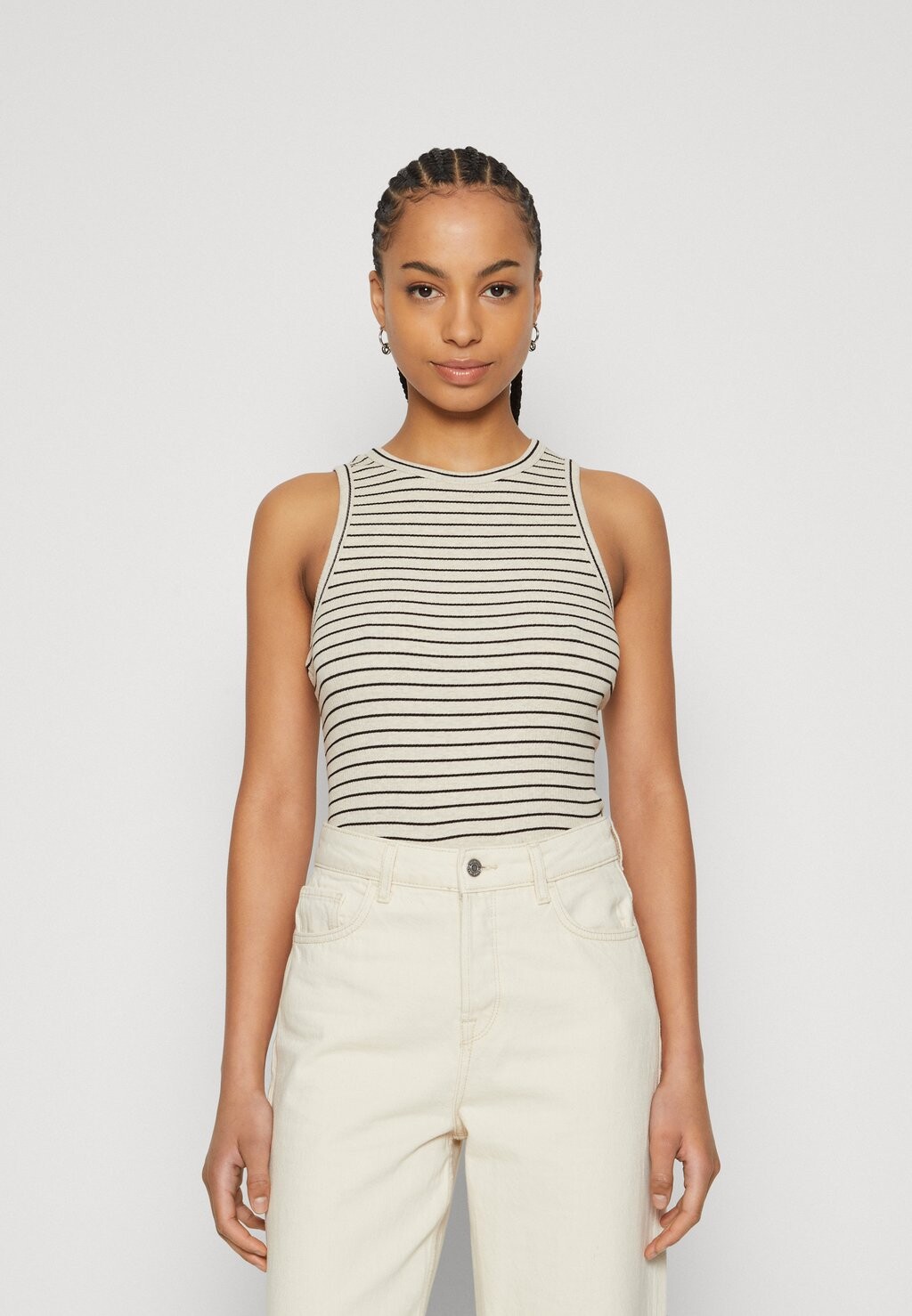 

Топ SLFANNA O NECK TANK Selected Femme, цвет oatmeal/black