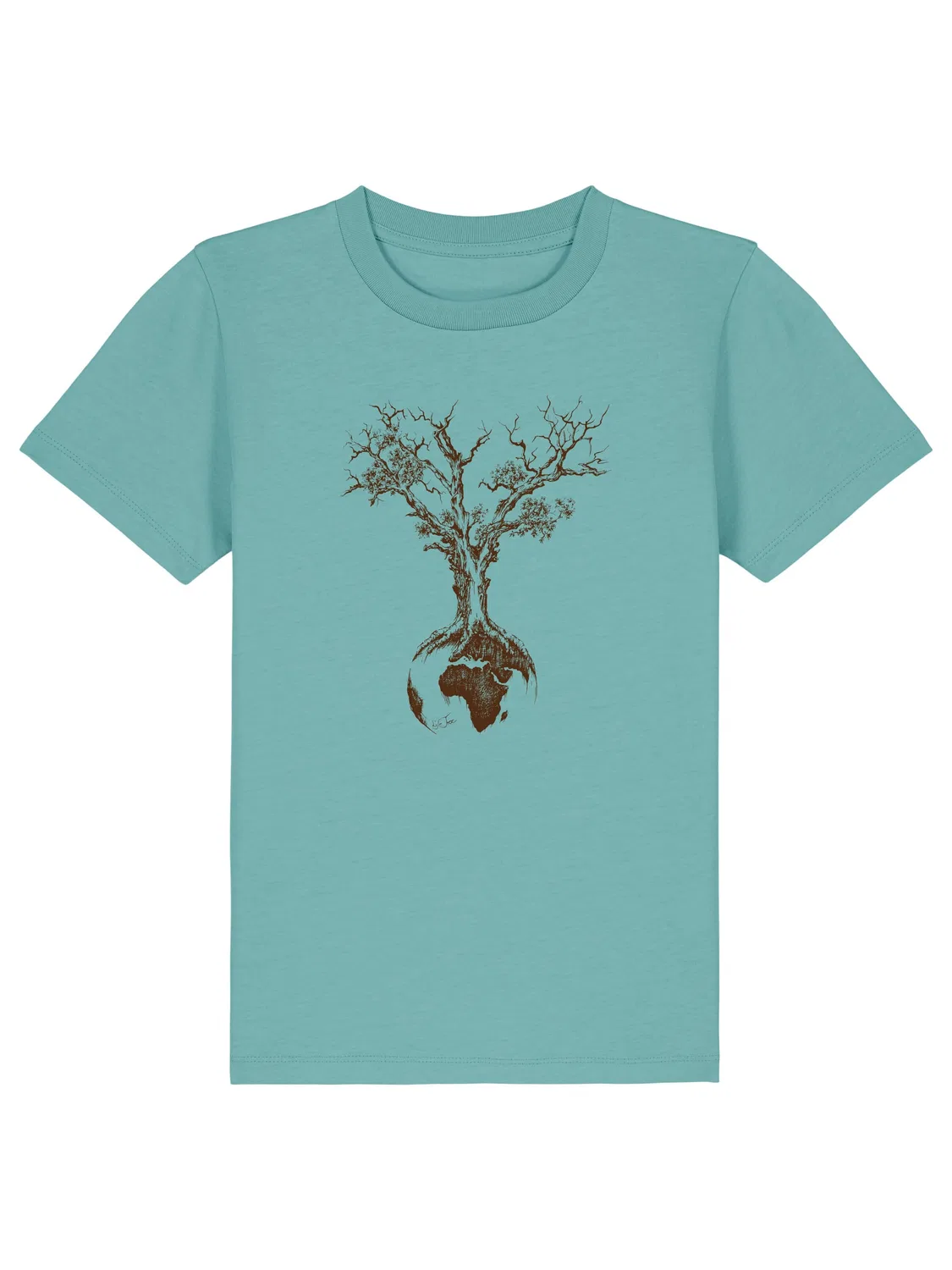 Футболка 'Weltenbaum' Life-Tree, Turquoise