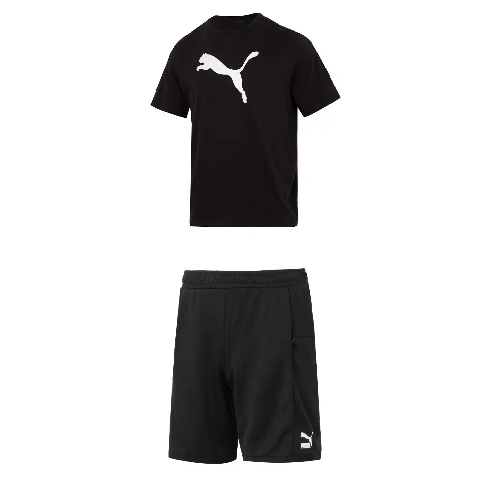 

Повседневный спортивный мужской спортивный костюм черный Puma, черный