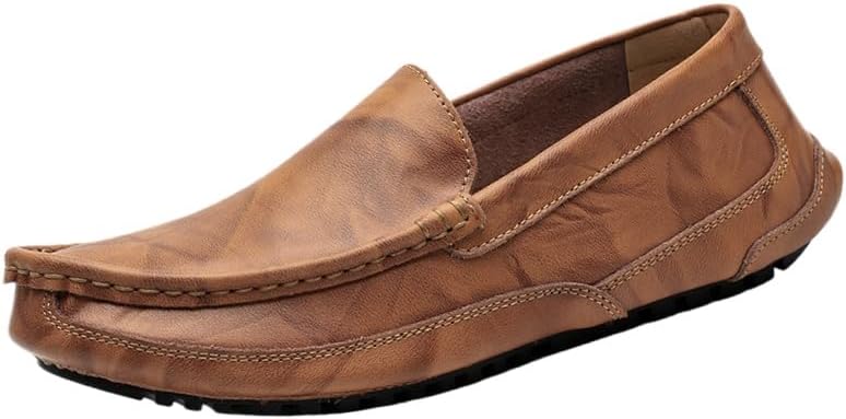 

Большие легкие мужские повседневные туфли с мягкой подошвой и мягкой текстурой. Удобные, мягкие, противоскользящие. Повседневная обувь для вождения и прогулок Fmshi, светло-коричневый