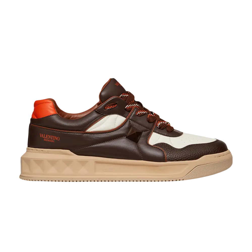 Низкие кроссовки Valentino One Stud Low, коричневый