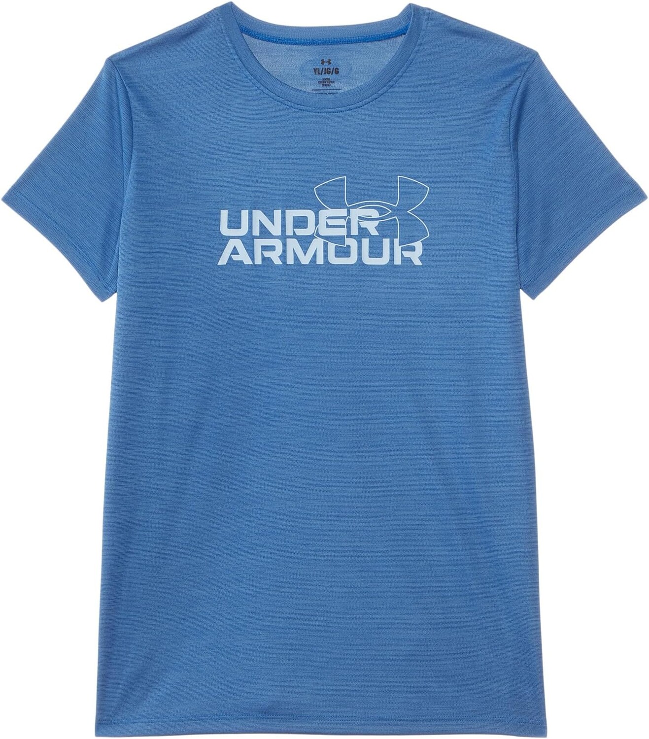 

Футболка Under Armour Kids Tech Twist Wordmark Logo Short Sleeve T-Shirt, цвет Tech Blue/Nimbus Blue