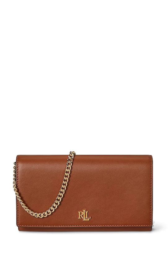 

Кожаная сумка Lauren Ralph Lauren, коричневый