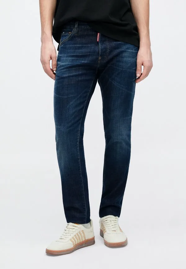 Узкие джинсы "тедди" Dsquared2, Navy Blue — фото 3