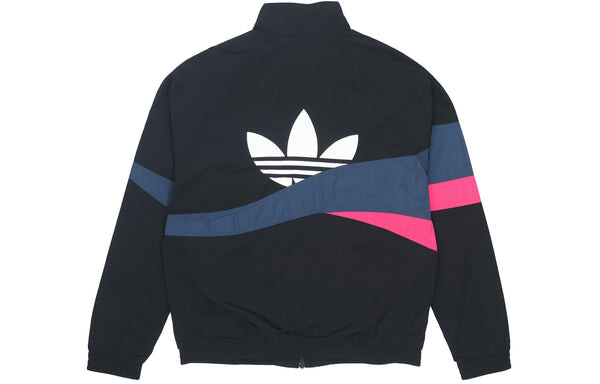 Куртка Men's adidas originals TS Track Top Logo Printing Contrasting Colors Sports Jacket Autumn Black, мультиколор — фото 2