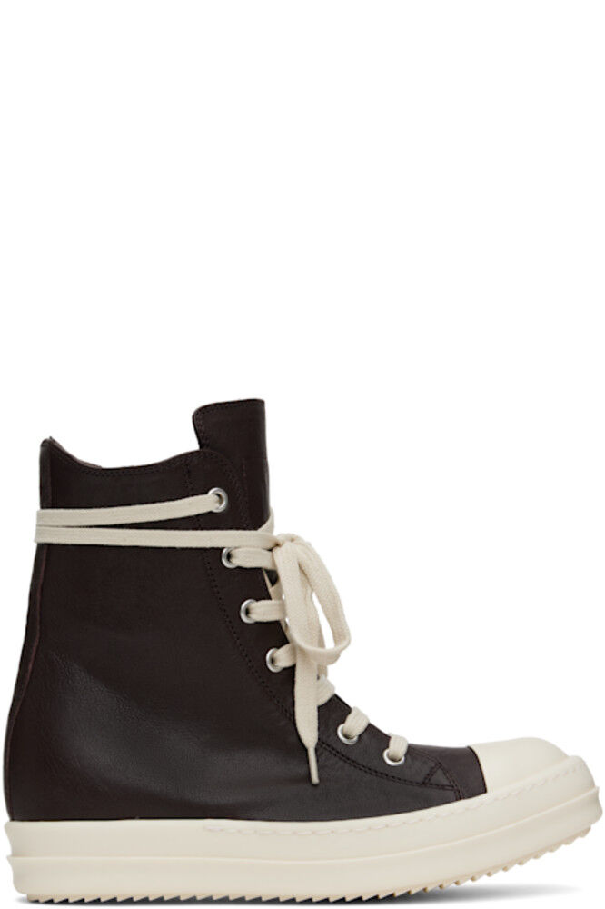 Коричневые кроссовки Hollywood Goat из козьей кожи Rick Owens