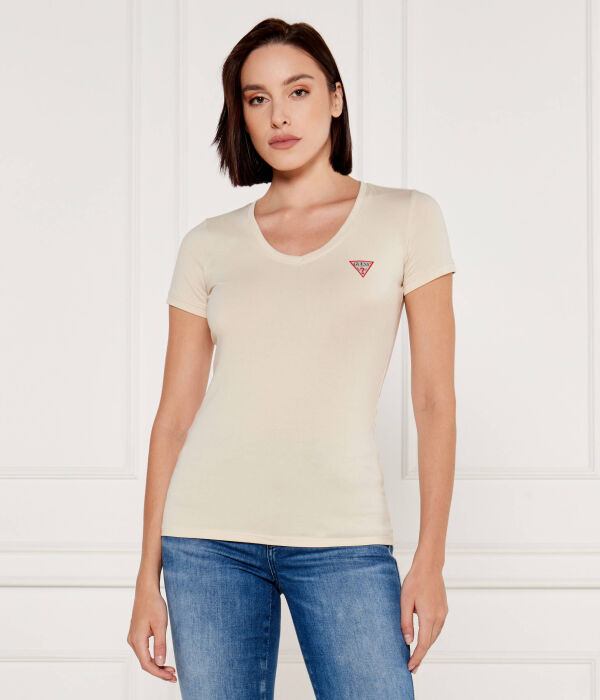 

Футболка женская Guess Jeans Slim Fit, бежевый