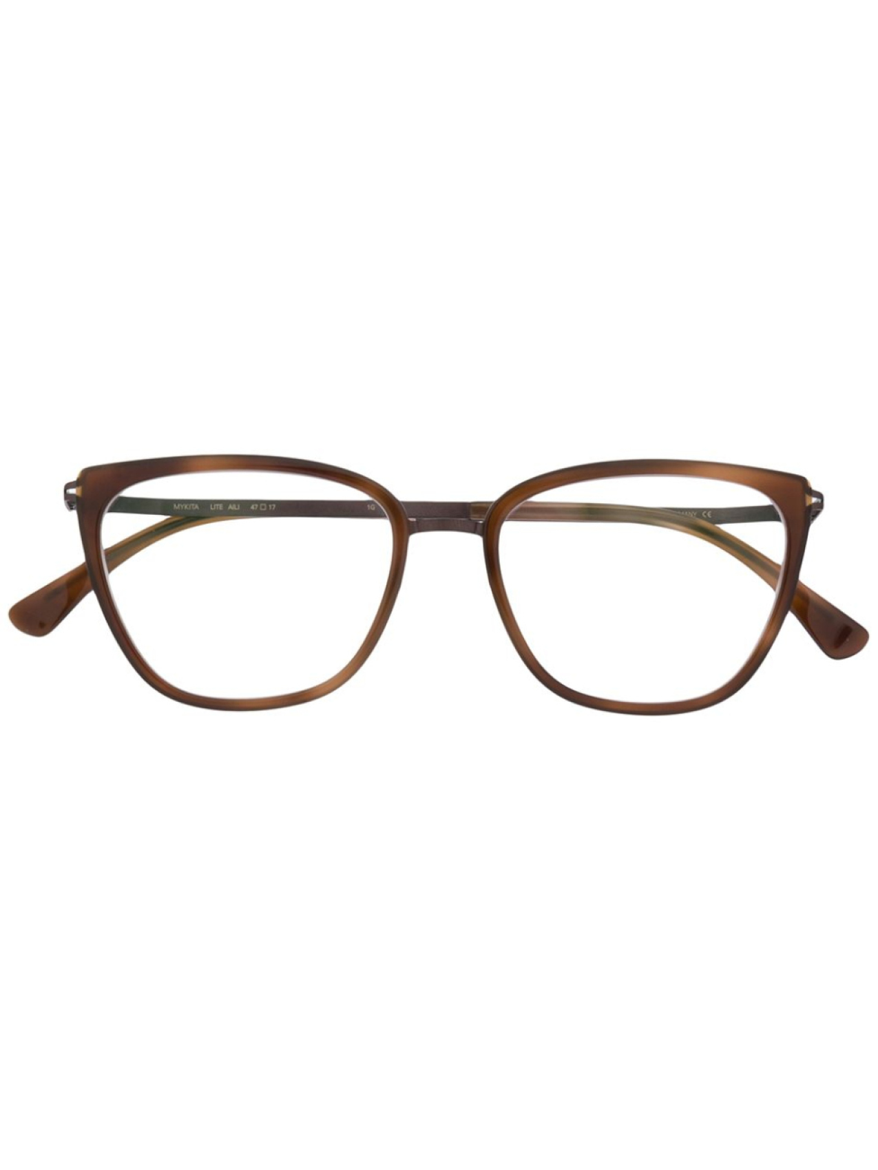 

Mykita очки в прямоугольной оправе, коричневый