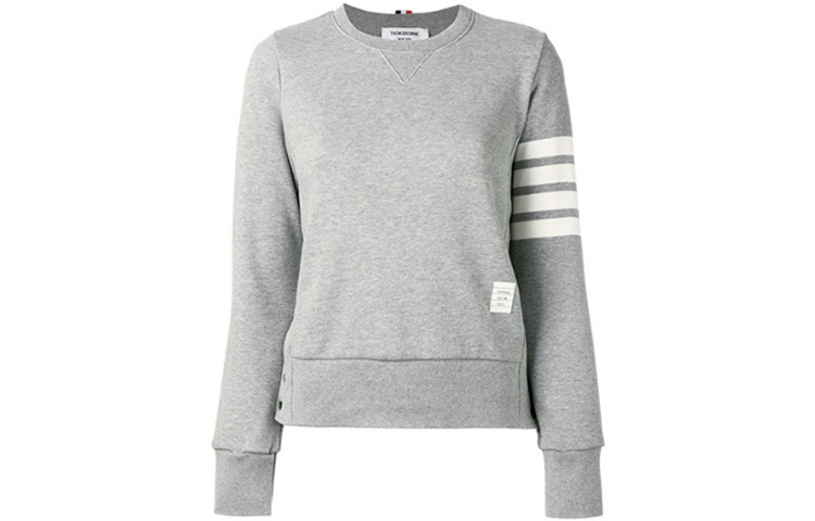 

Классический свитшот с петлями и четырьмя полосами Loopback THOM BROWNE, серый