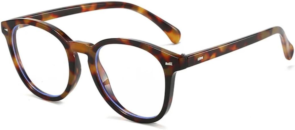 

Ретро овальные женские солнцезащитные очки с заклепками, модные прозрачные линзы цвета океана, защита от УФ-излучения UV400, трендовые мужские очки в стиле панк UATXTAU, Leopard Clear