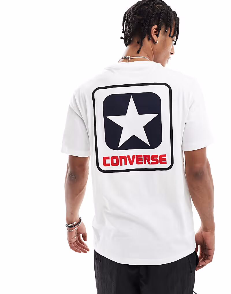 

Converse - Футболка белого цвета с принтом на спине