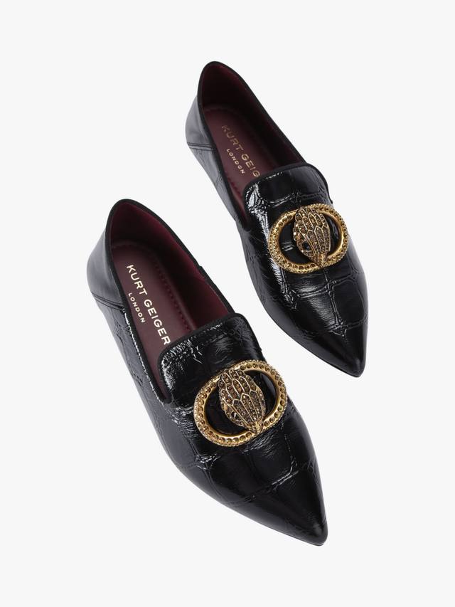 Балетные туфли-лодочки без застежки chelsea point Kurt Geiger London, черный — фото 3