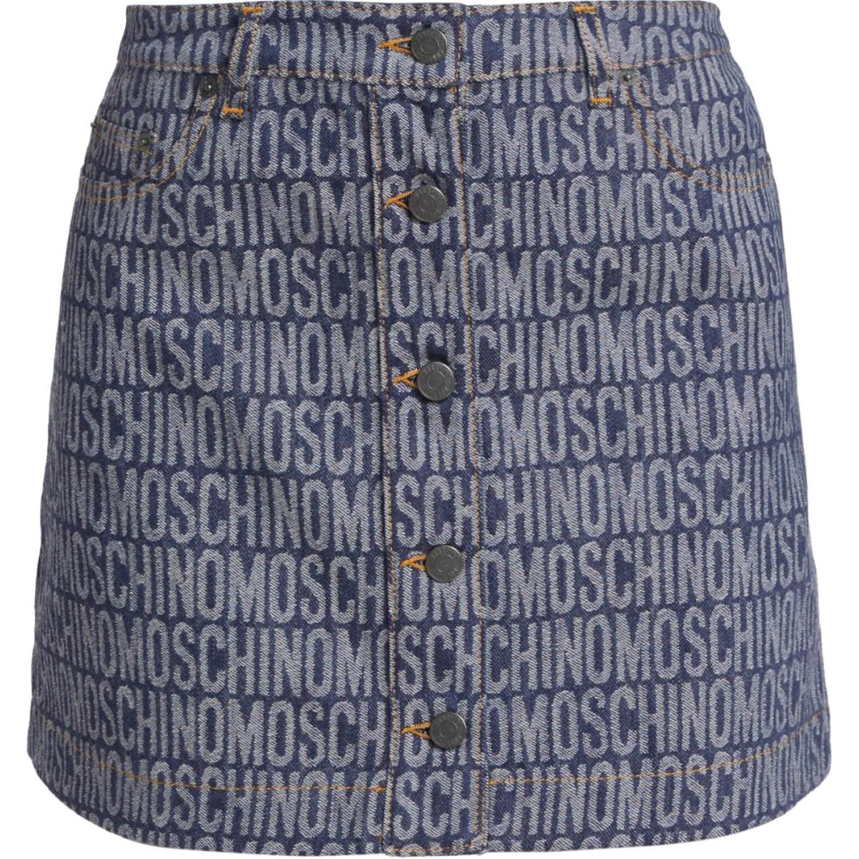 

Джинсовая короткая юбка женская синяя MOSCHINO