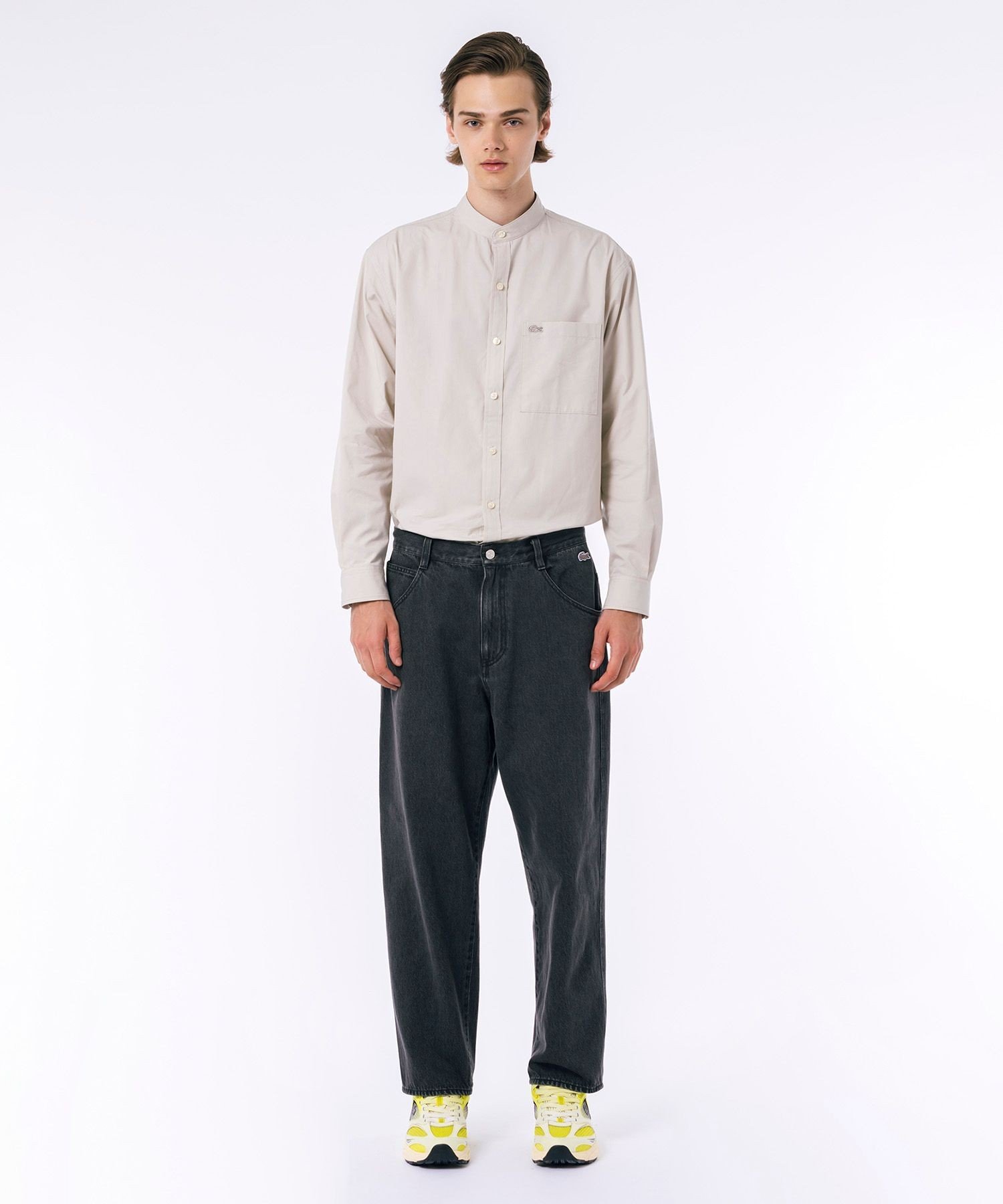Широкие джинсовые брюки LACOSTE, Black
