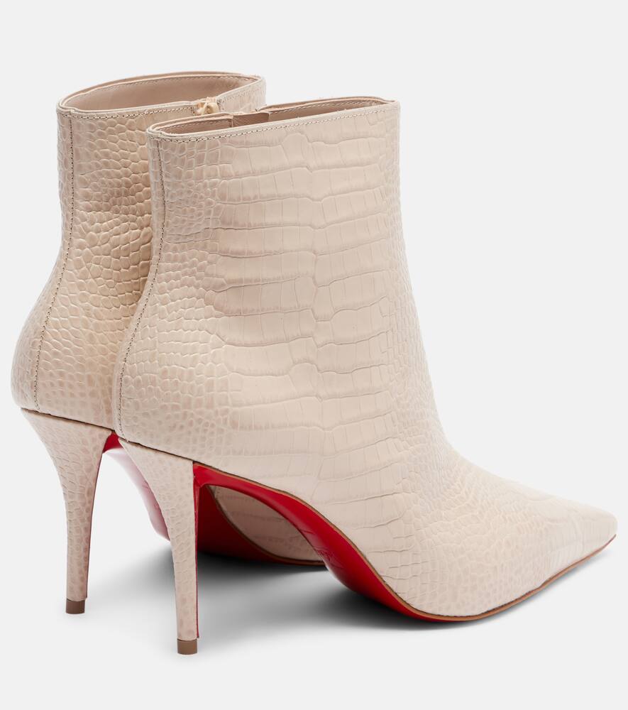 Кожаные ботинки с эффектом змеиной кожи Christian Louboutin, Pearl — фото 2