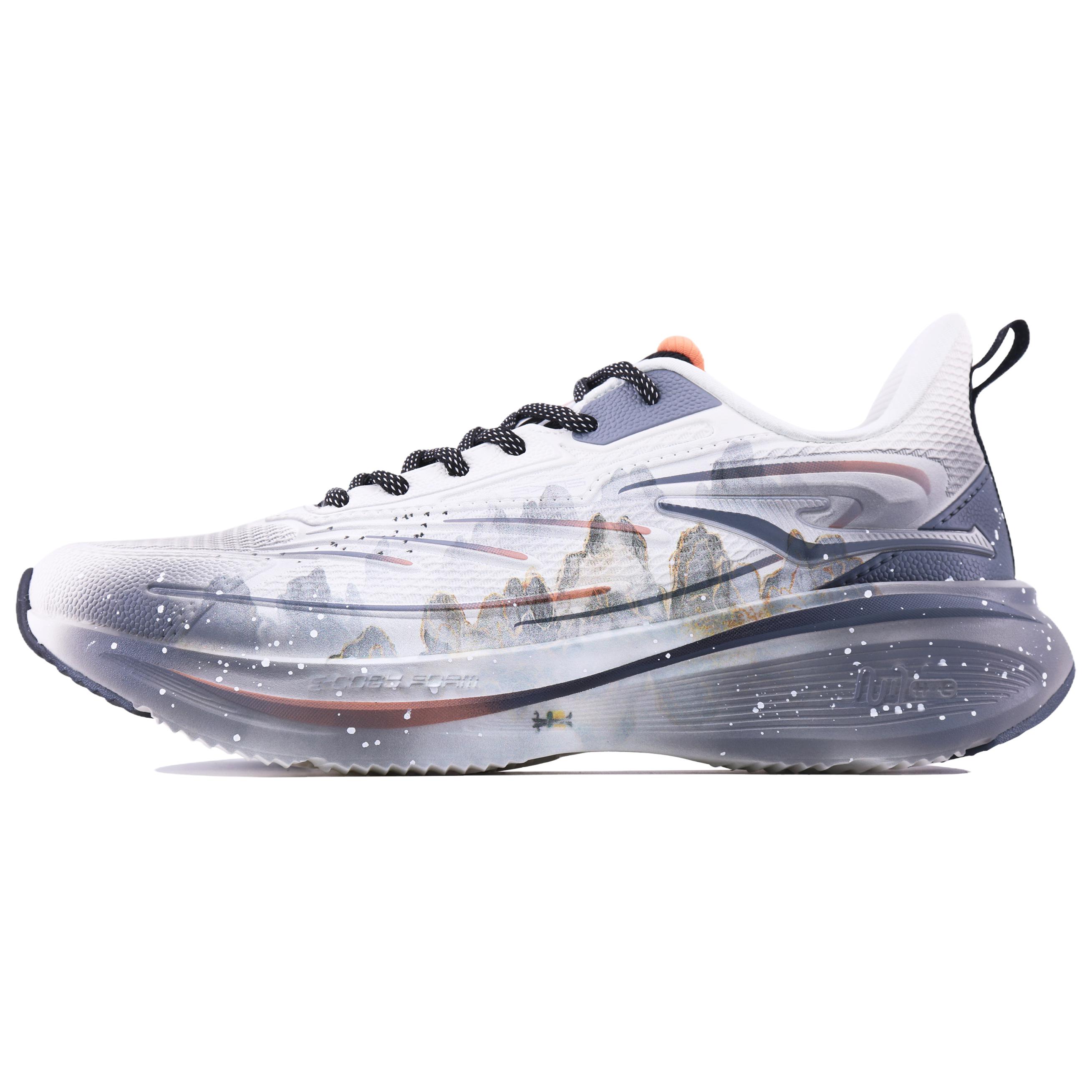 

Erke Низкие кроссовки для бега с амортизацией, противоскользящие и износостойкие, мужские, белые, оранжево-серые