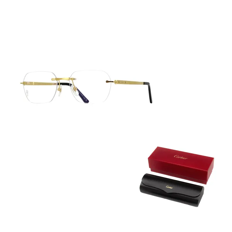 

Cartier Прямоугольная оправа для очков, Gold