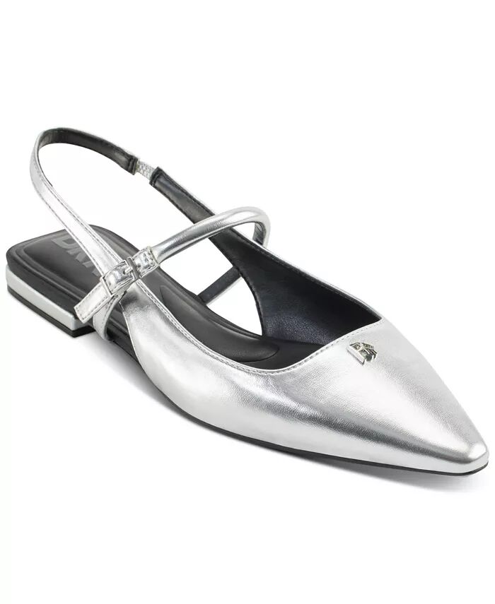 Женские балетки Cairo Slingback DKNY, серебряный