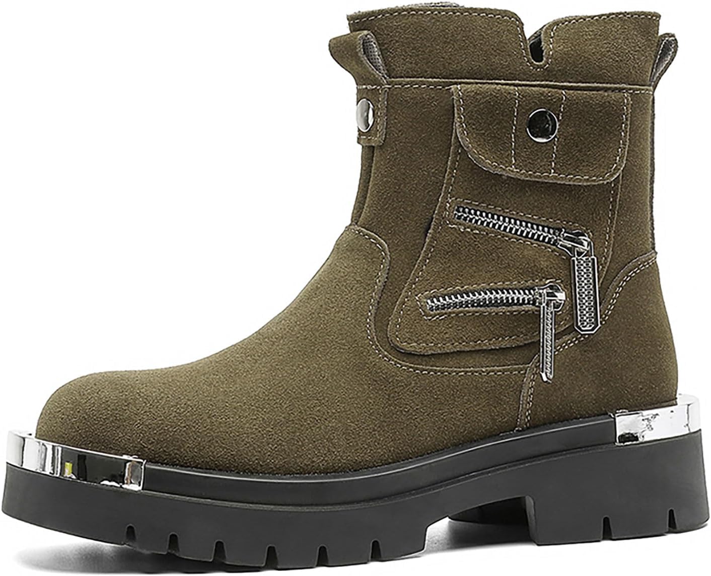 

Мужские замшевые ботильоны на платформе с высоким каблуком Xhognls, зеленый