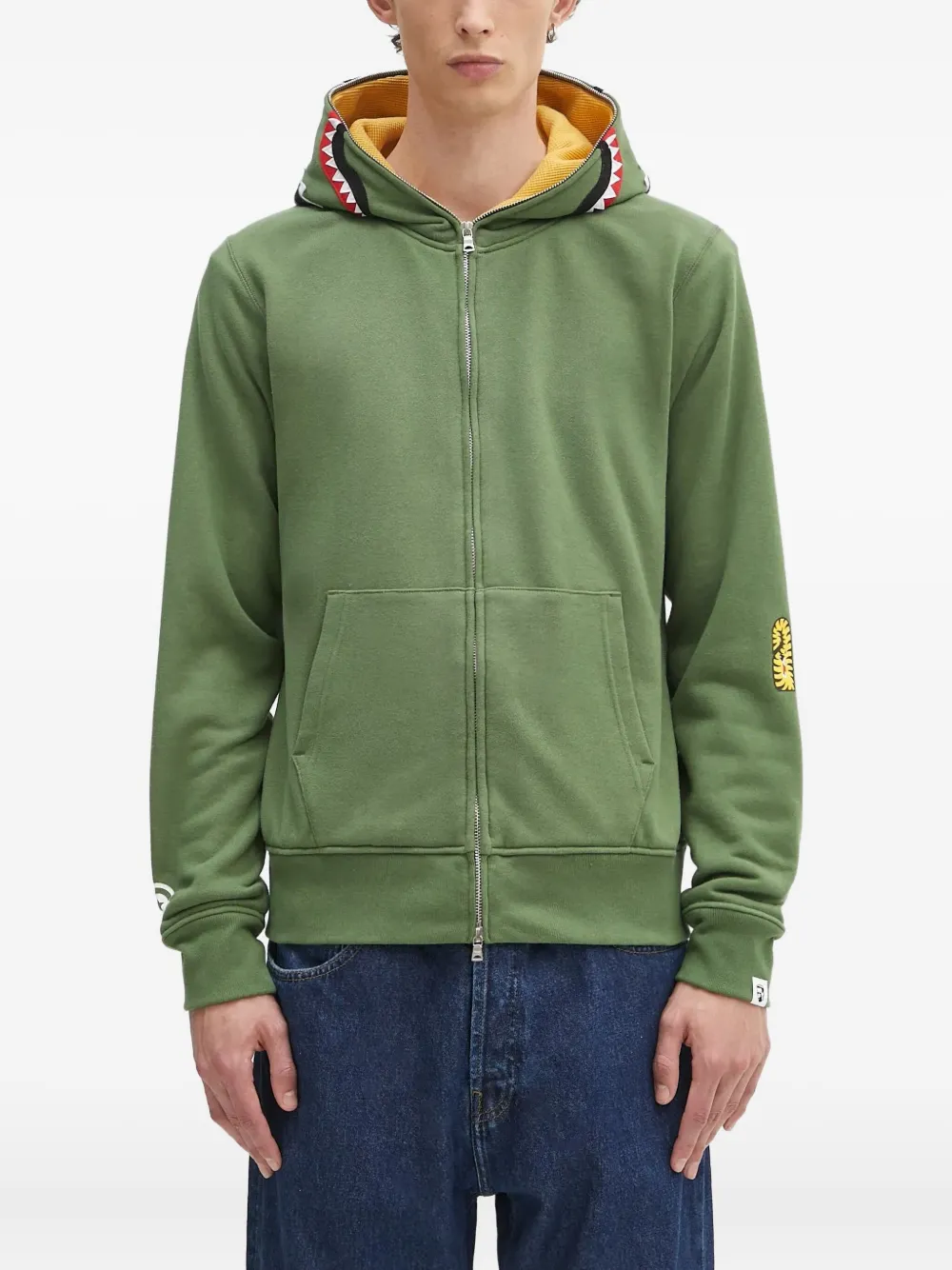 

Худи на молнии A BATHING APE, зеленый